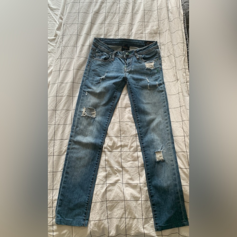 Genetic Denim Blue Skinny Jeans Distressed